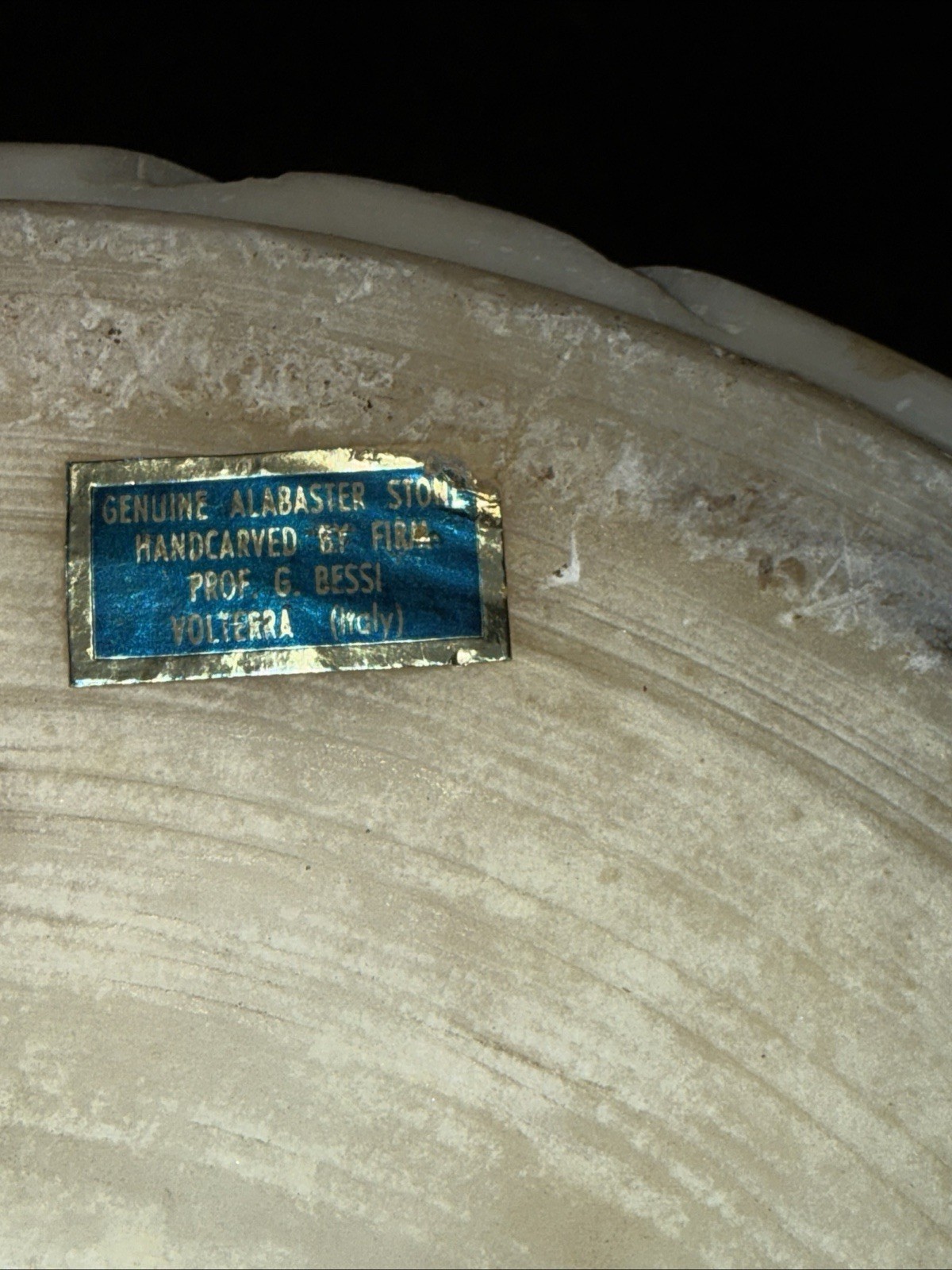 Alabaster Stone Side Table Made In Italy For Restoration. Chipped. Pickup Only