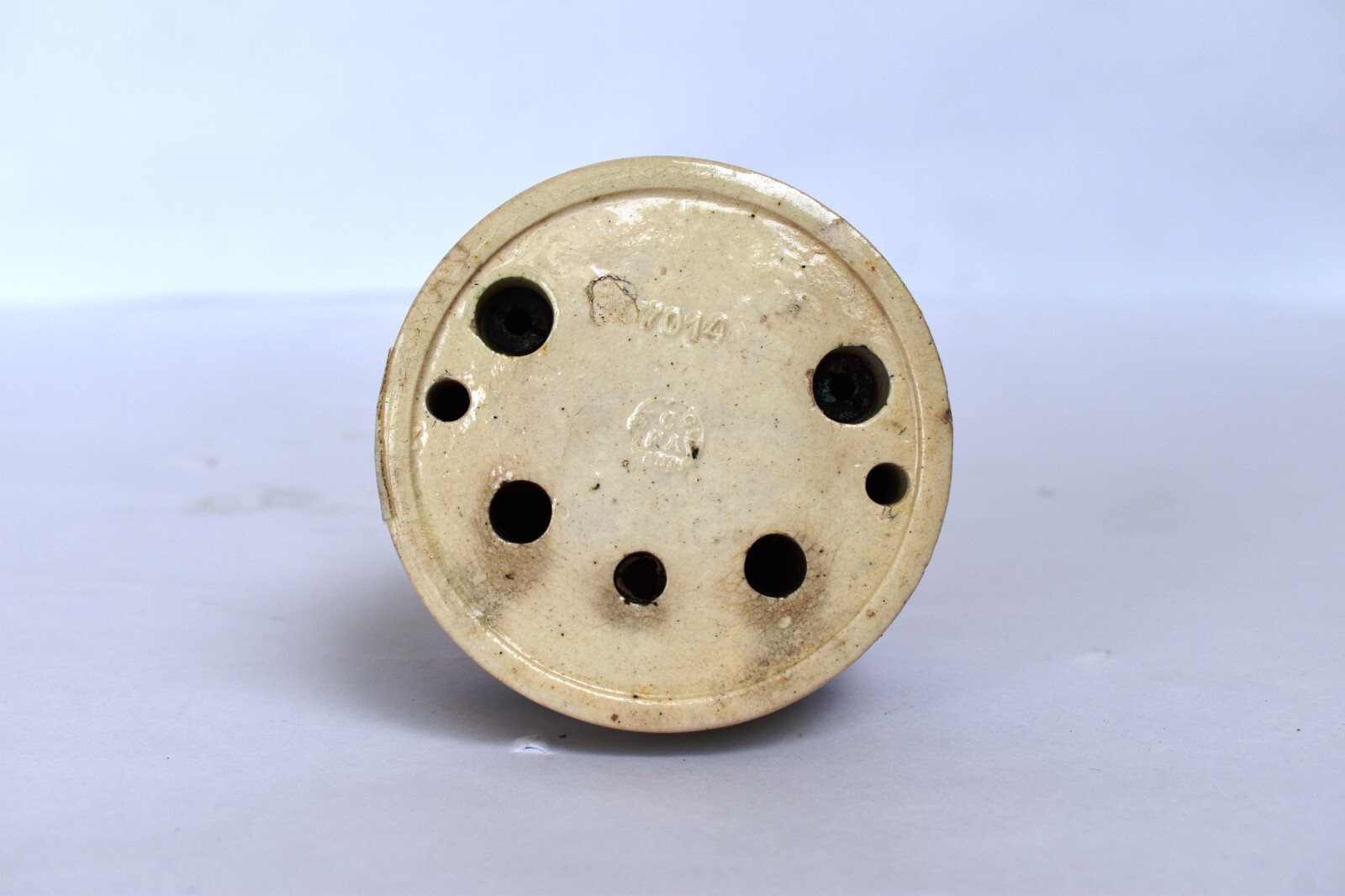 Vintage English Light Switch Electric Brass Ceramic British Made Vitreous Old”F1
