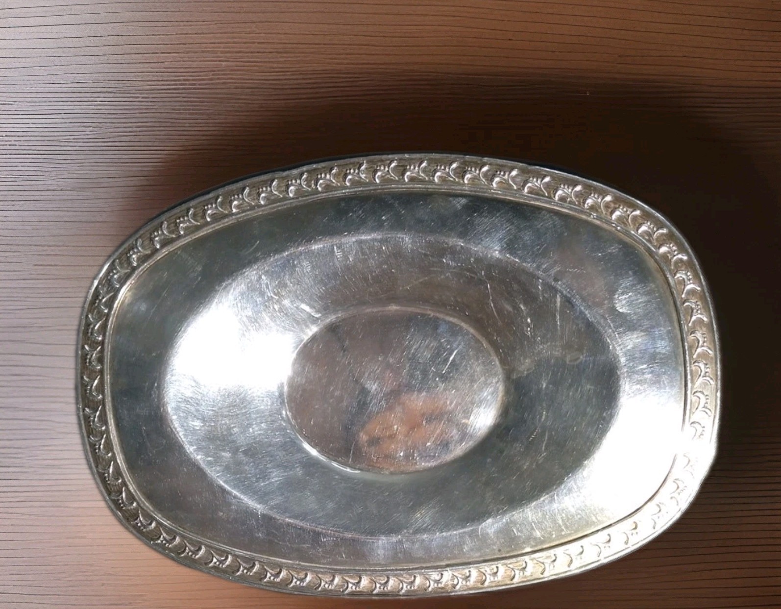 VINTAGE SHEETS ROCKFORD S Co SILVERPLATE 1875 SERVING TRAY PLATTER 310