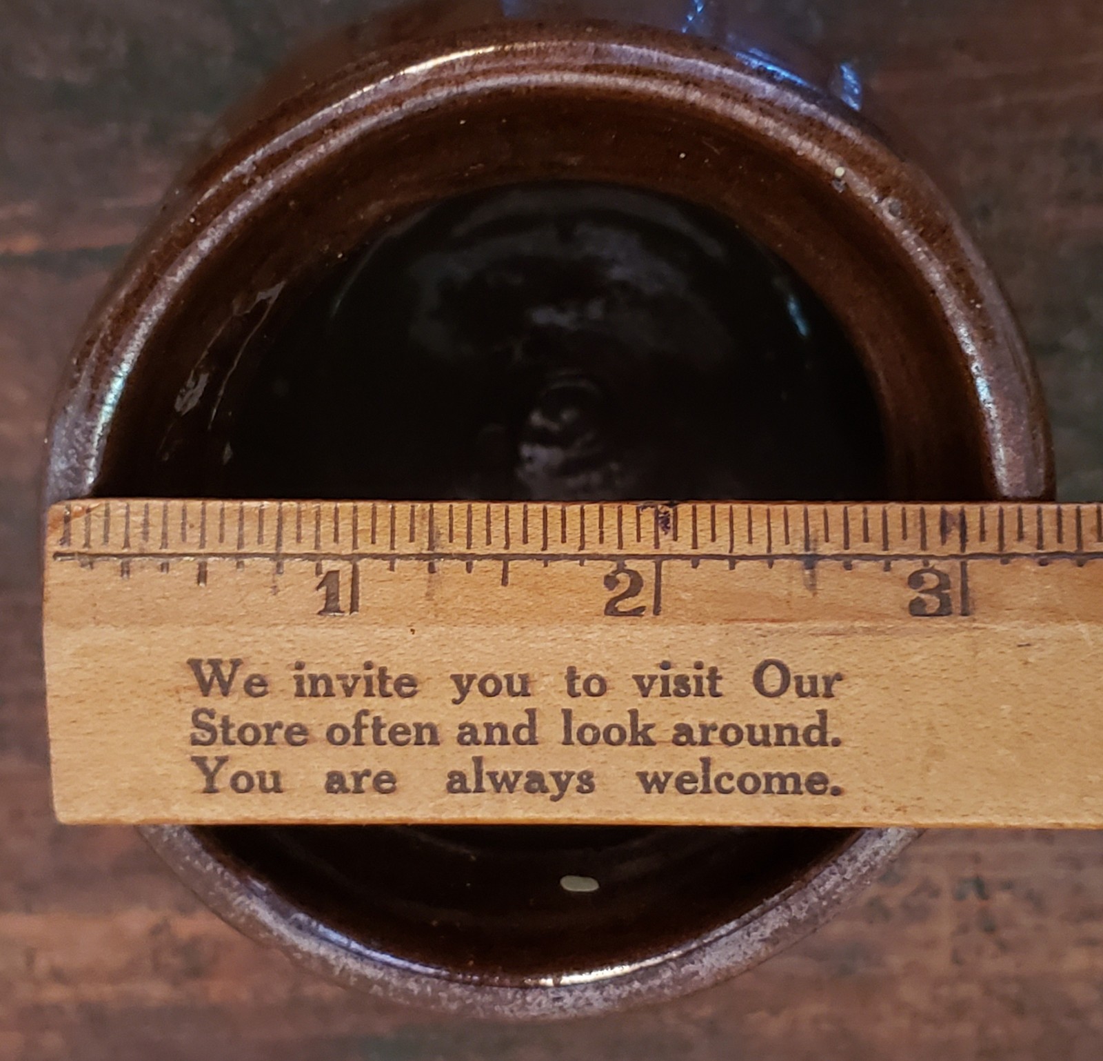 20TH Cent HENRY SCHOFIELD MD Coggle Decorated BROWN GLAZE REDWARE SUGAR BOWL