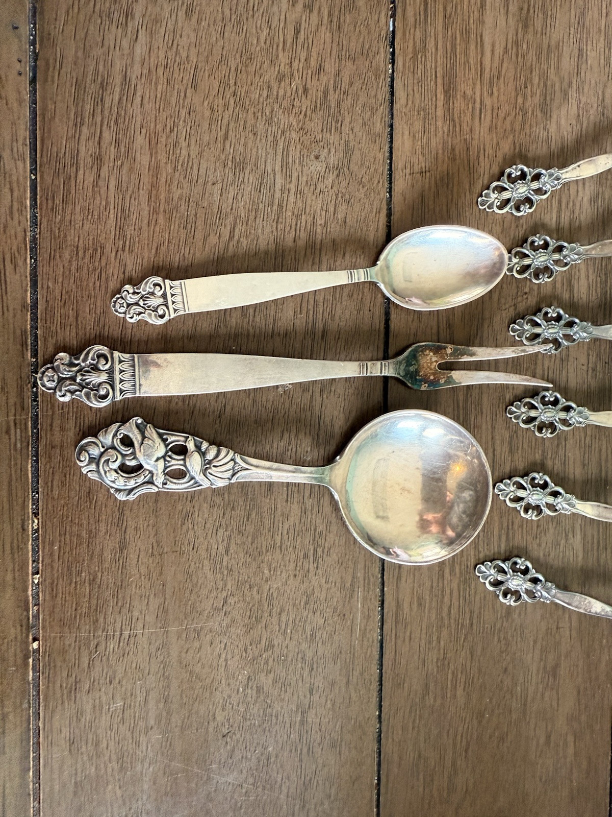 Vintage Silver Spoons 1890-1940, Silver Jam Spoon, Silver Serving