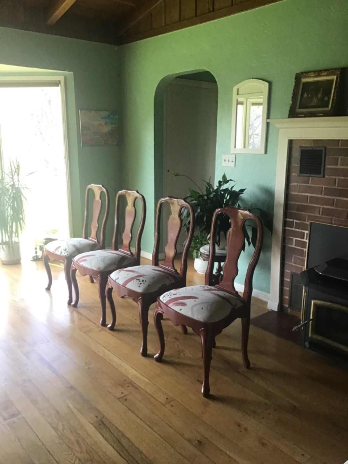 🇮🇹 4 Dining Chairs, “Florentia” QUEEN ANNE STYLE, VTG, Made in Italy 🇮🇹