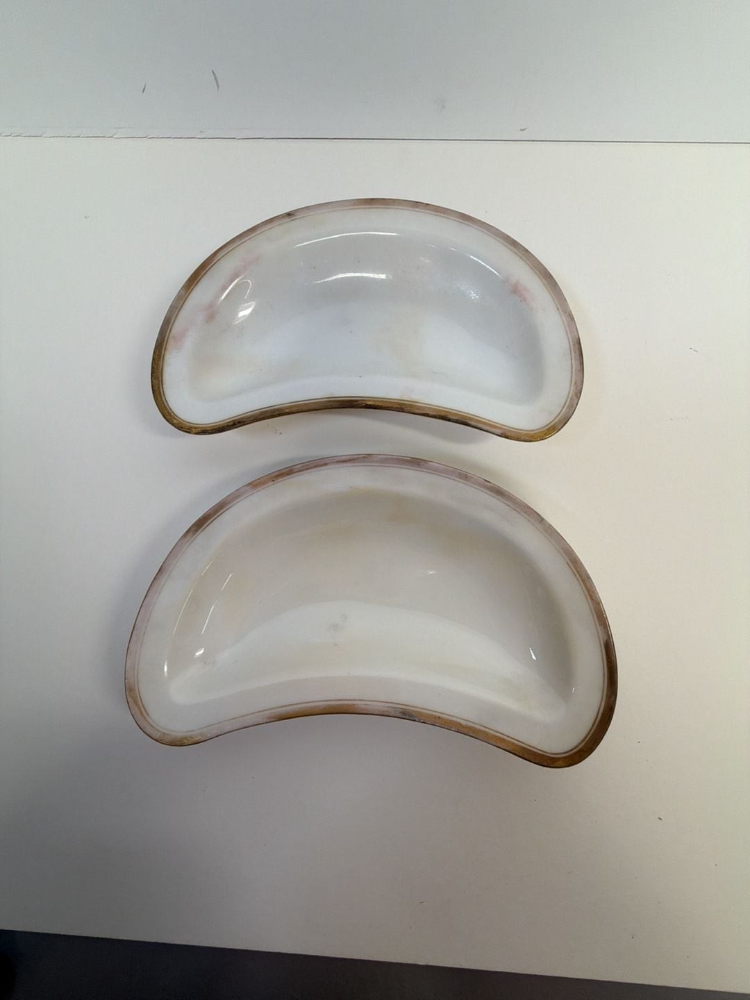 Set of 2 Antique Haviland & Co Limoges France Porcelain Bone Dishes