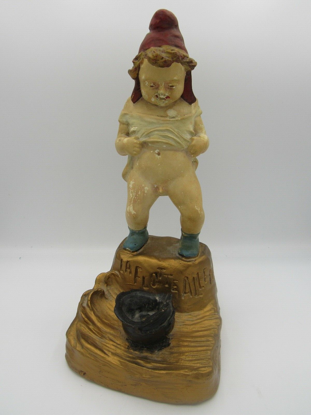 Manneken Pis statue La Flotte Allemande Signed EM Spinelli Garden Rare