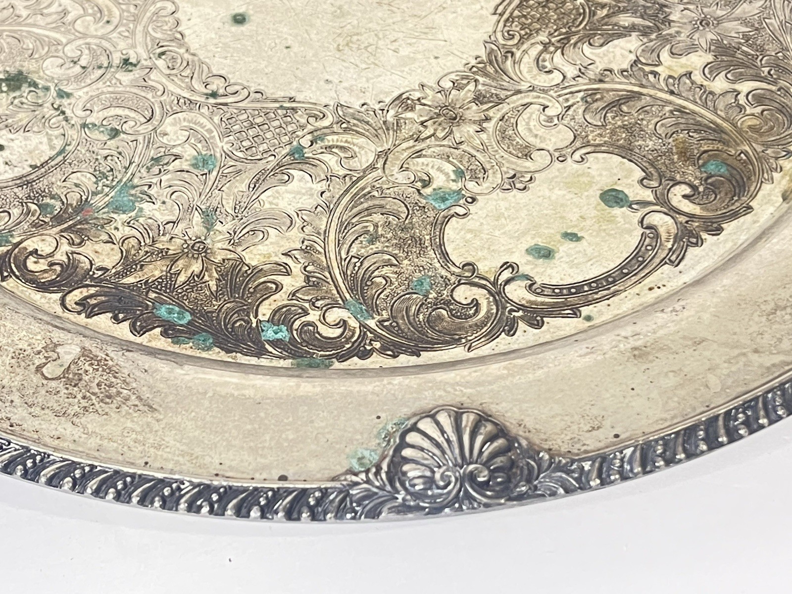 Vintage Copper Base Continental Silver Co Serving Tray 14″ | Federal Silver Tray