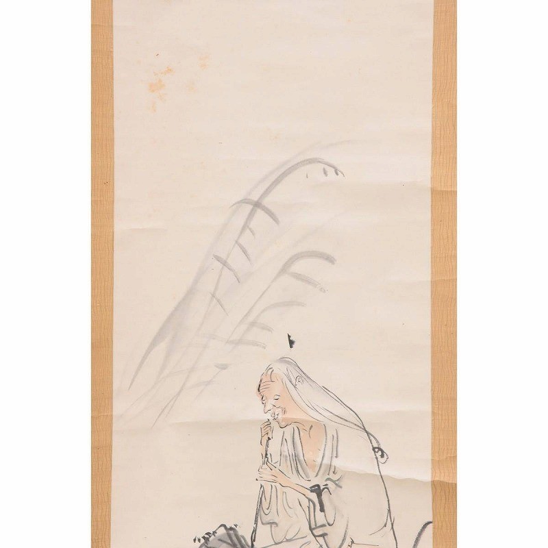 Japanese Hanging Scroll Art Painting “Sotoba Komachi” Gekko Ogata Kakejiku