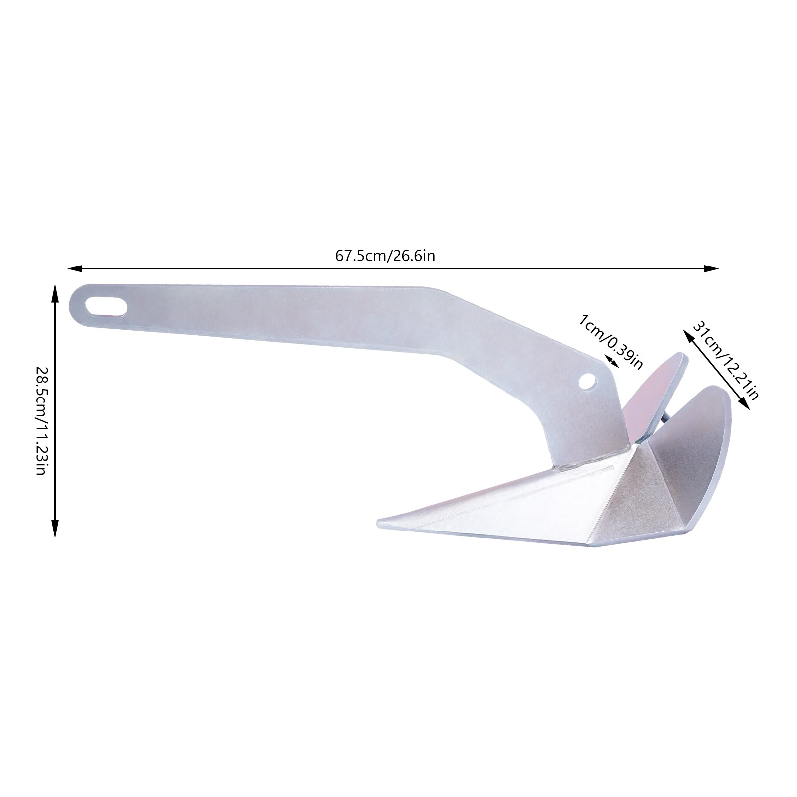 Boat Anchor 22 lb 10 kg Triangular-shaped Galvanized Steel, Boats From 20-35ft*