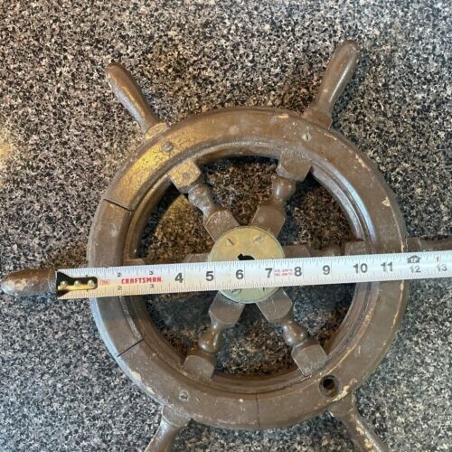 New Designer 12 Inch Wooden Nautical Brass Ship Wheel – Antique Home Handmade