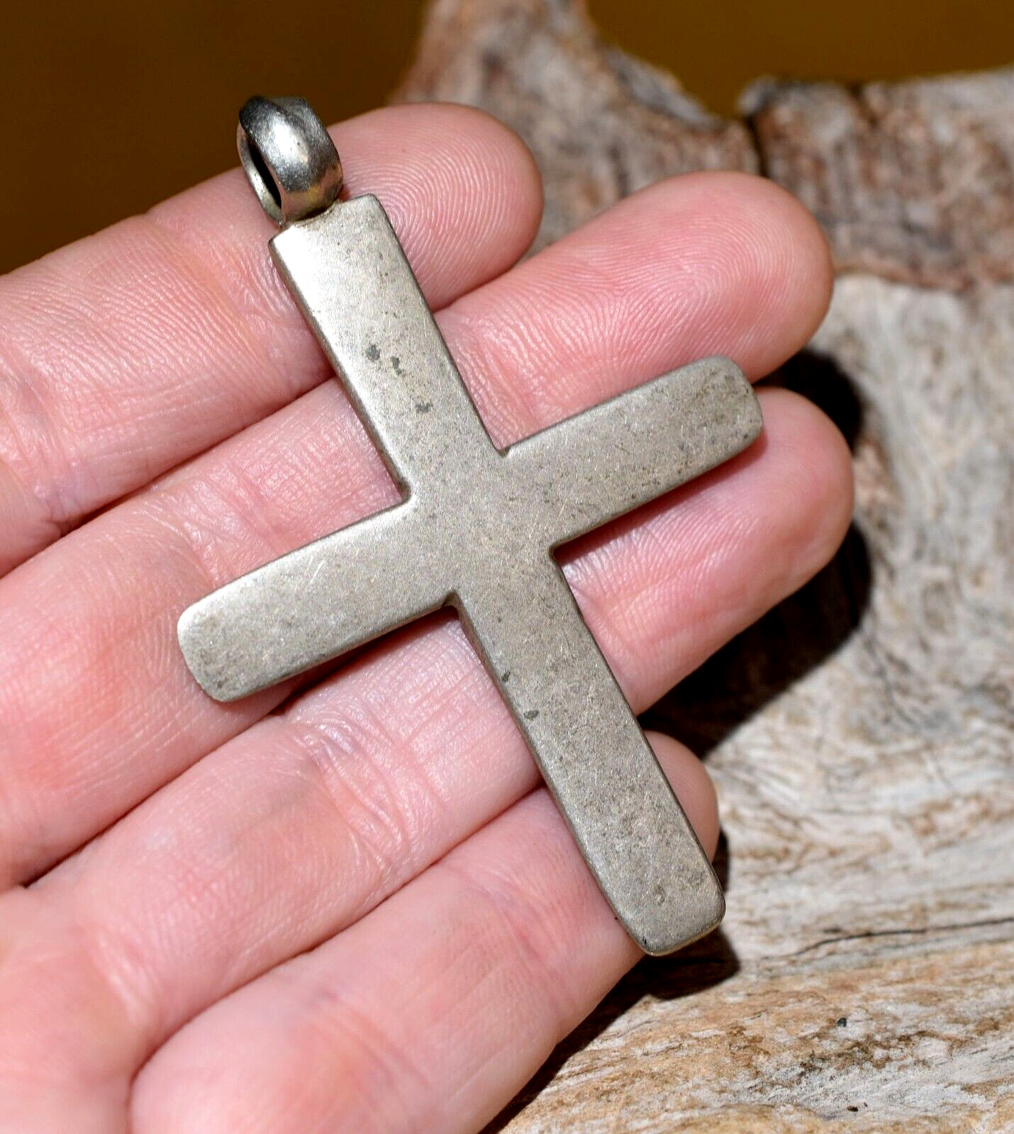 Antique Ethiopian Coptic Christian Cross Handmade Silver Pendant Ethiopia Africa
