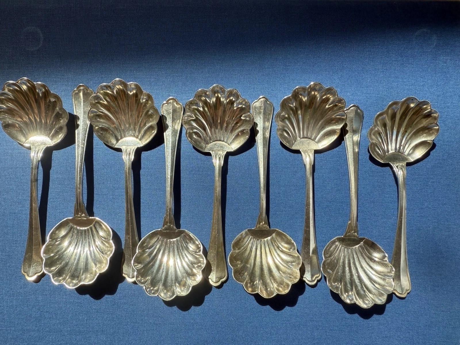 9 X Shell Design – Luigi Calegaro Italy Sterling Silver Shell Spoon. Padova 1935
