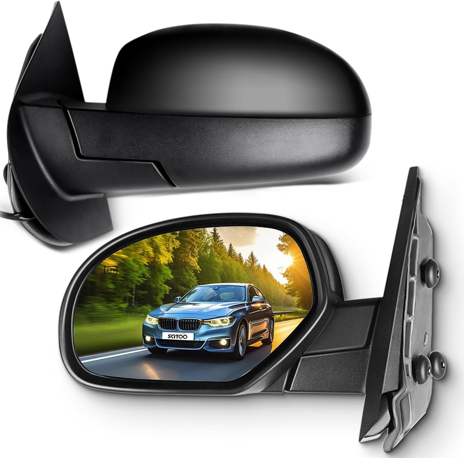 Side View Mirrors Fit for 2007-2013 for Chevy Silverado for GMC Sierra (07 Fit N
