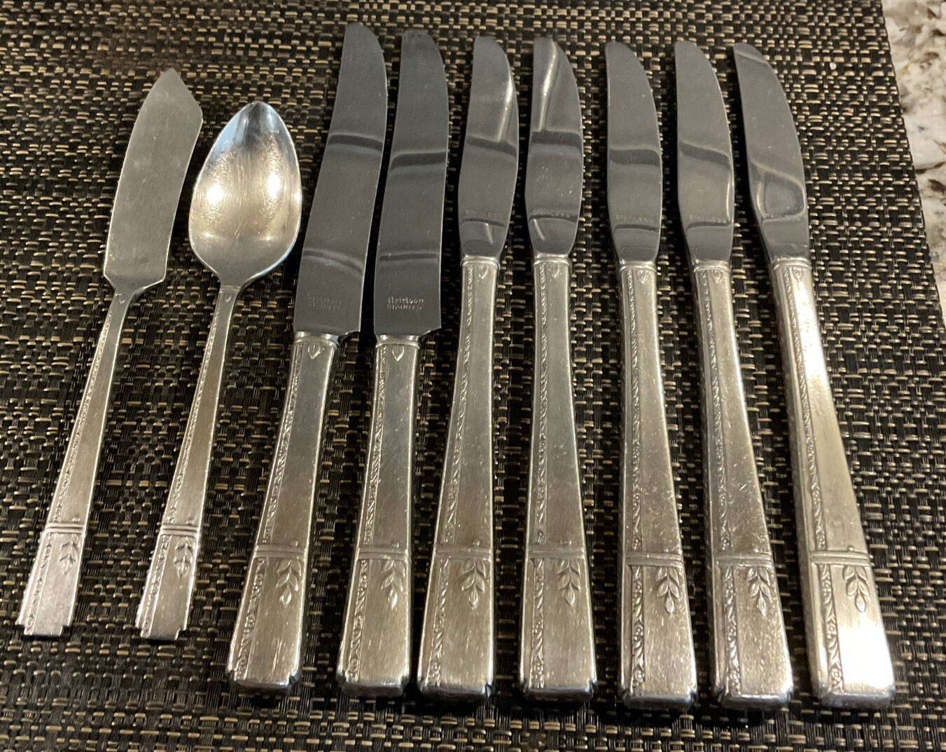 1938 GRENOBLE Prestige Oneida Silver Plate 9 Pieces