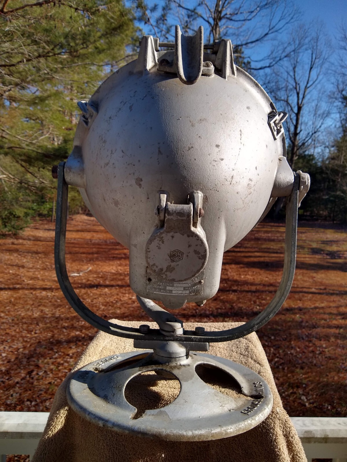 RARE Model 2F! Wonderful Working Crouse-Hinds 250W Navy Spot Light Nautical
