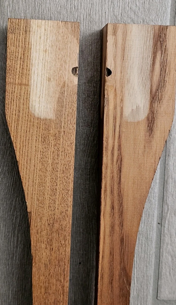 2 Queen Anne Style Solid Oak Wood Table Legs Salvage 16″ Tall Repurpose Crafter
