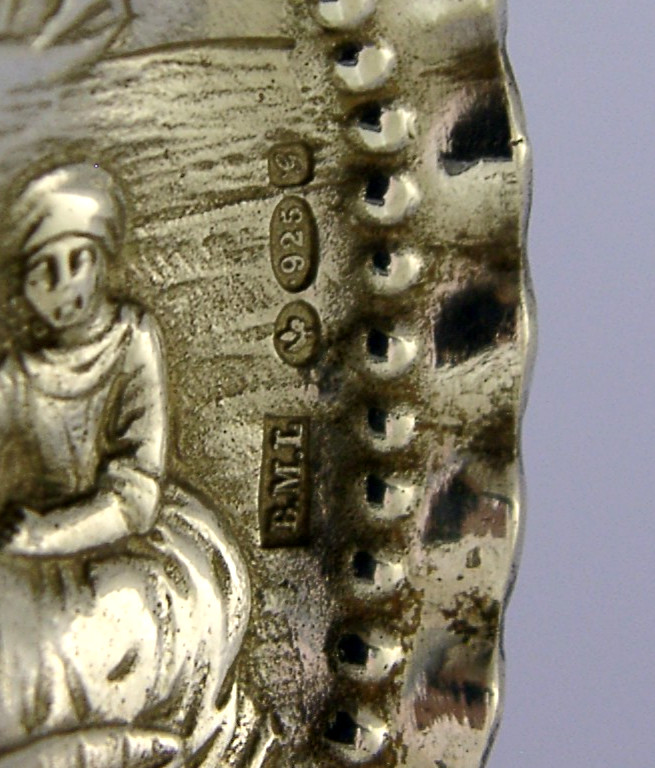 STERLING SILVER FISHMONGER CADDY SPOON CHESTER 1907 ANTIQUE