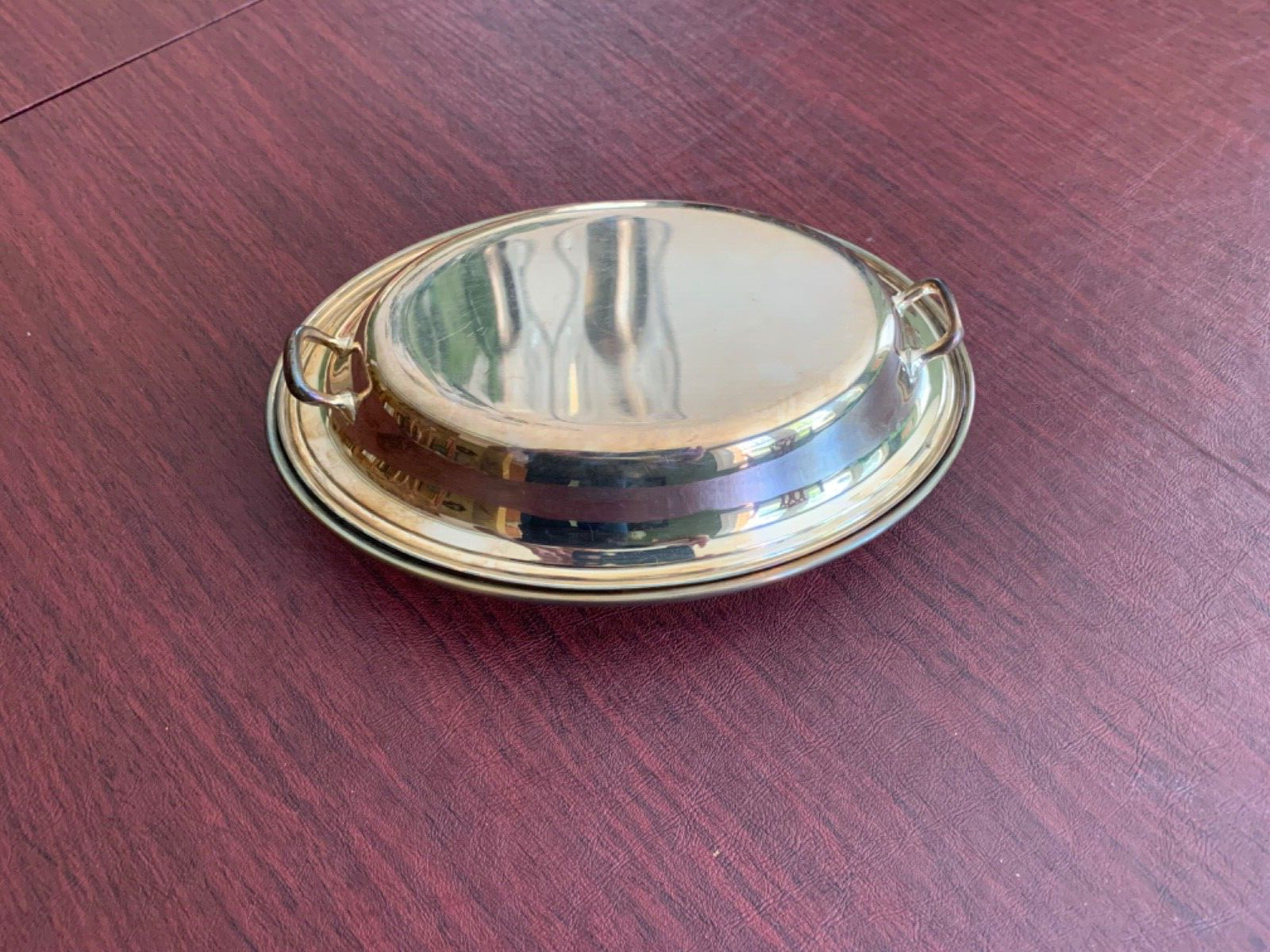 Gorham 10.5″ Silver Plate Oval Covered Serving Dish with Lid YC426/4