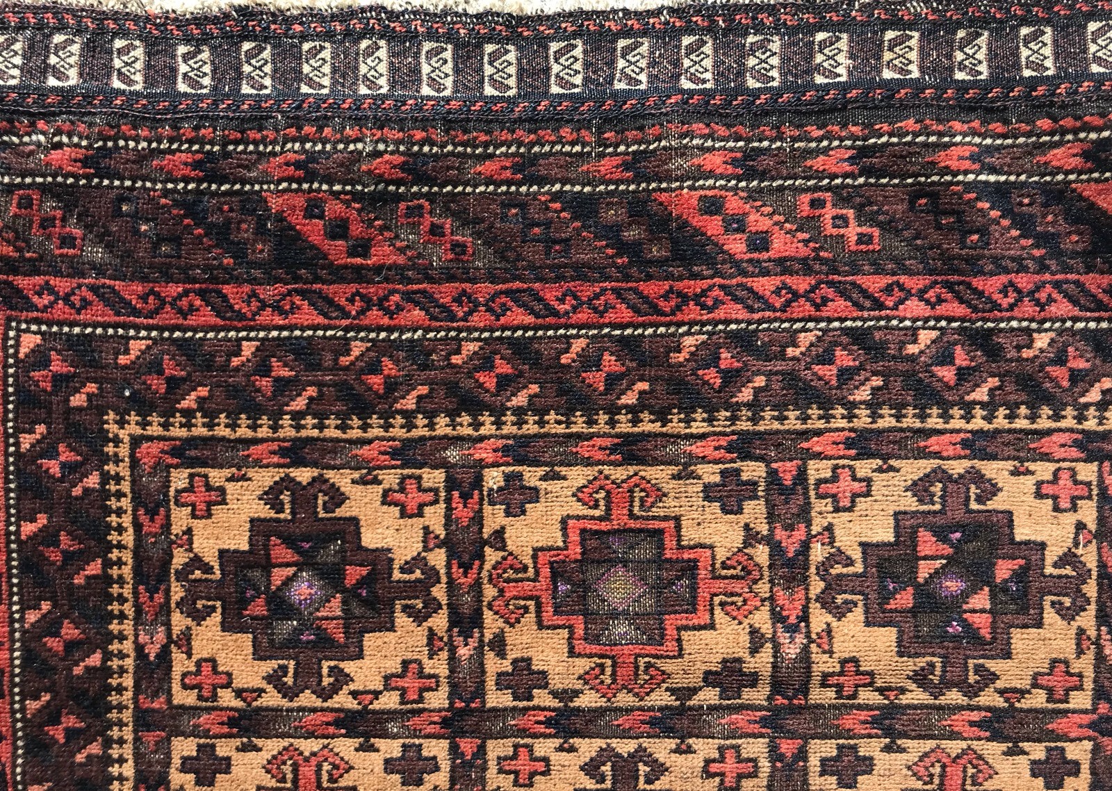 AN ABSOLUTE BEAUTY ON PRAYER BALUCHSTAN TRIBAL RUG