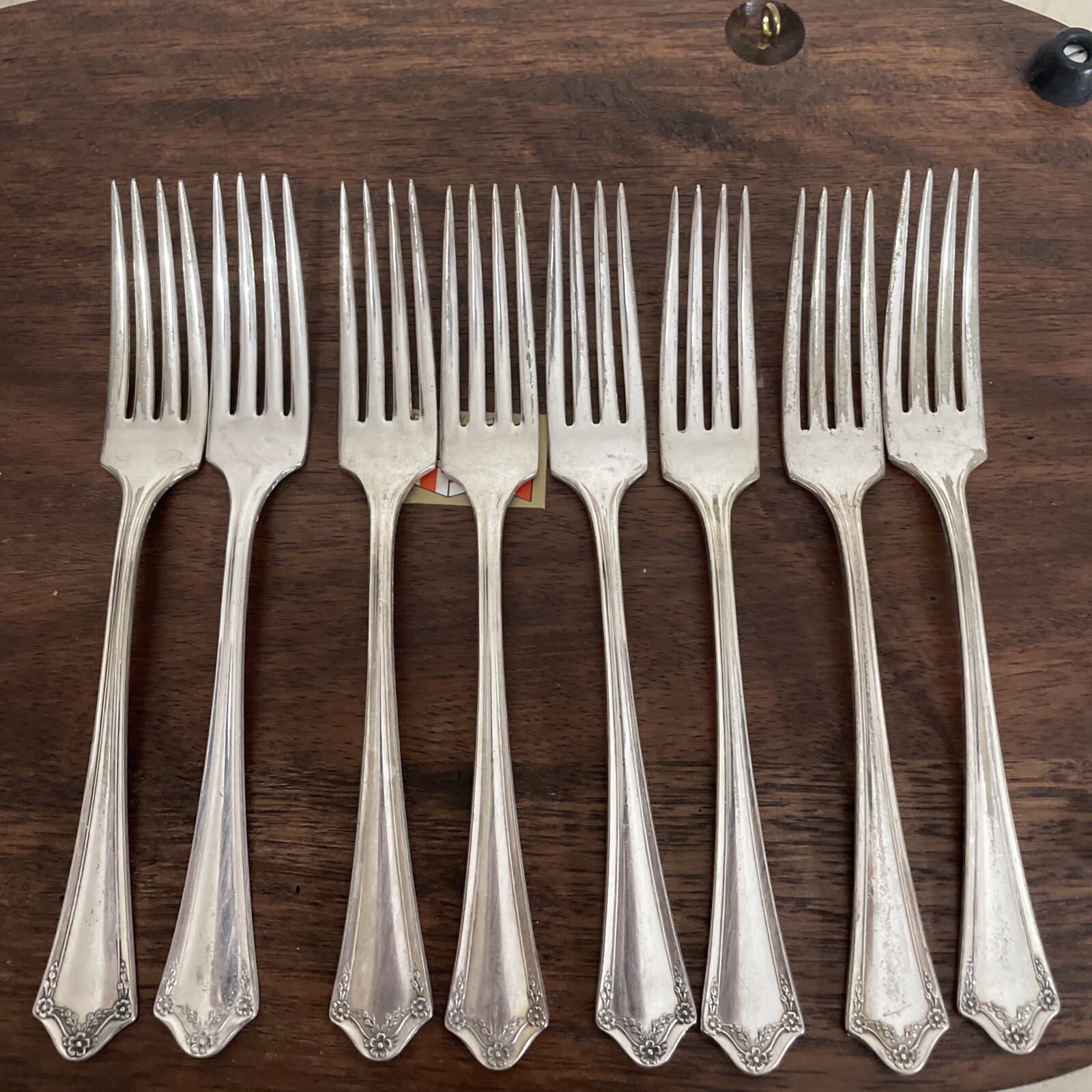 11 Oneida Community Par Plate 7 1/2 Inch Forks Primrose Pattern