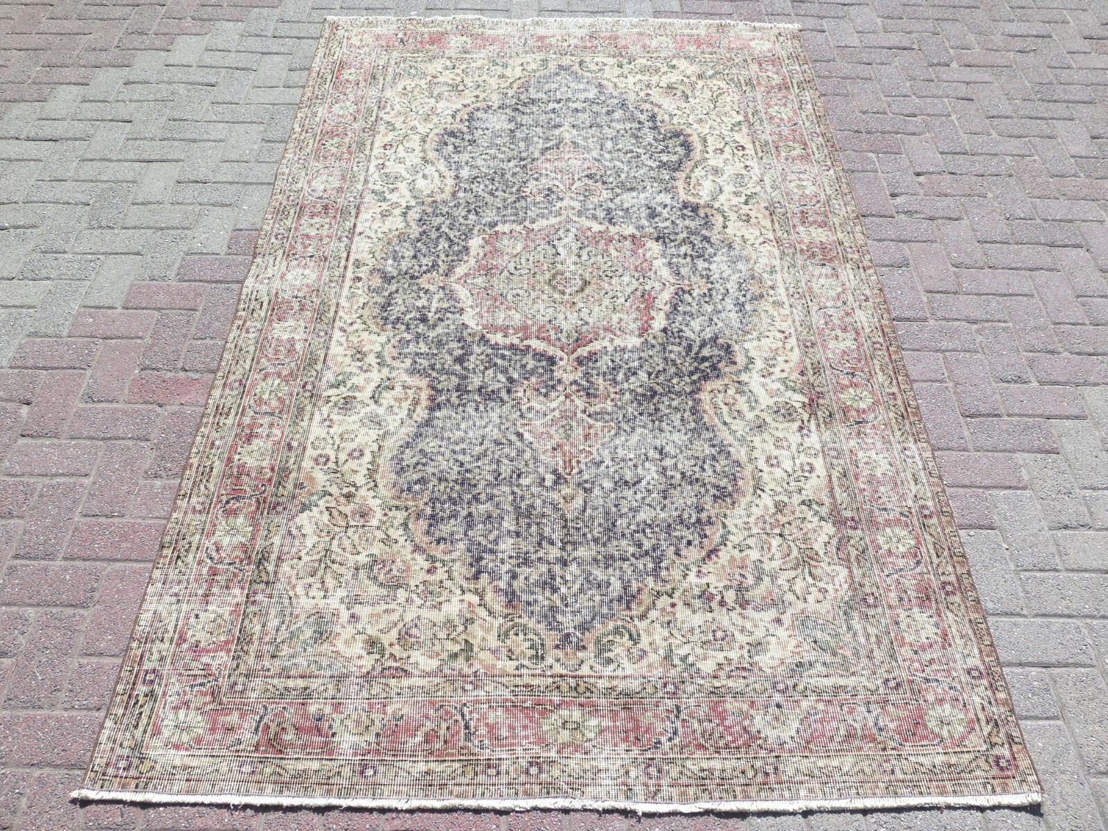 Vinatege Turkish Carpet, Wool Rug, Area Rugs, Handwoven Large Teppiche 65″x102″