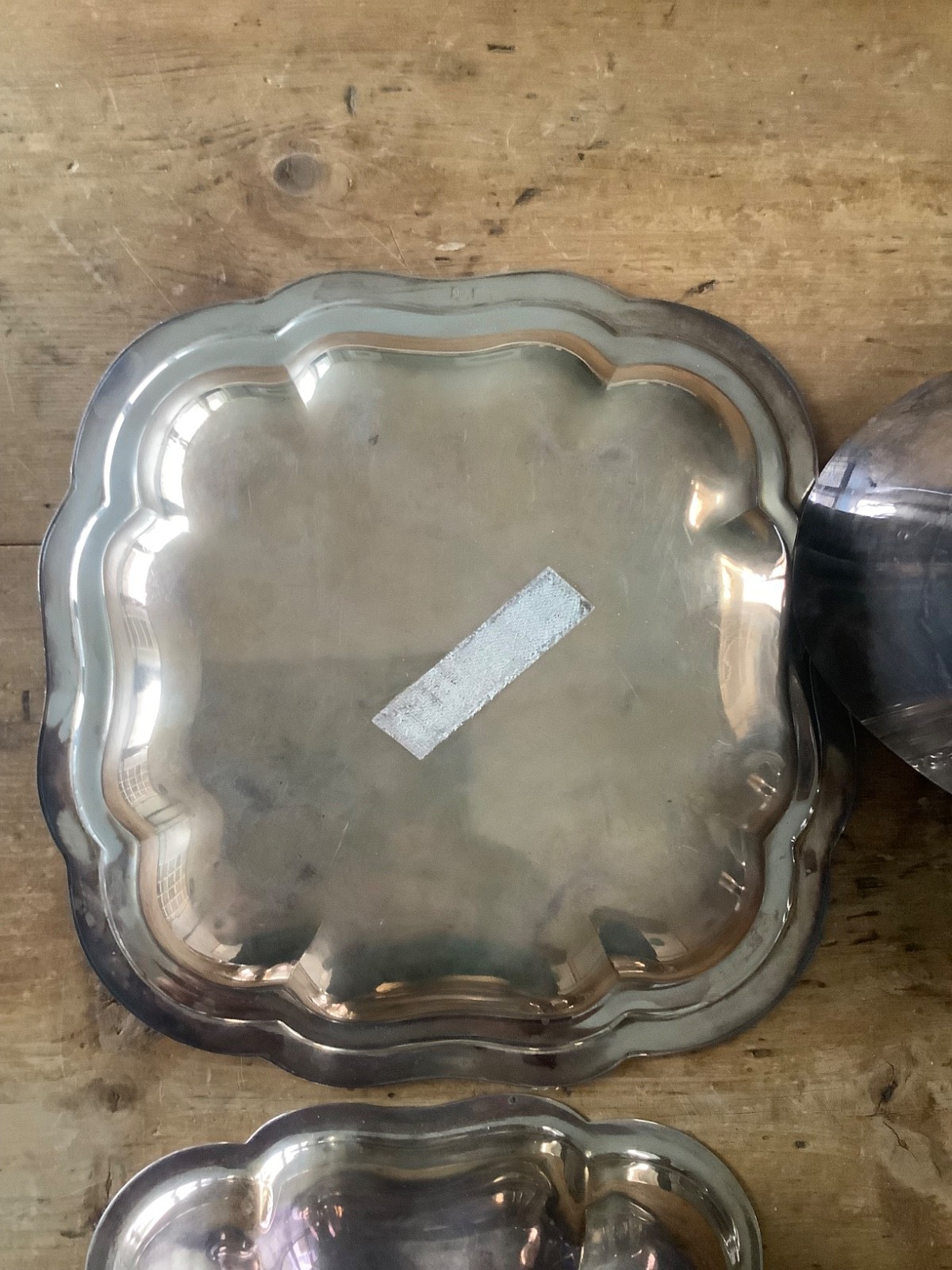 Vintage Silver Plated Serving Flatware Unmarked Set Estate Lot