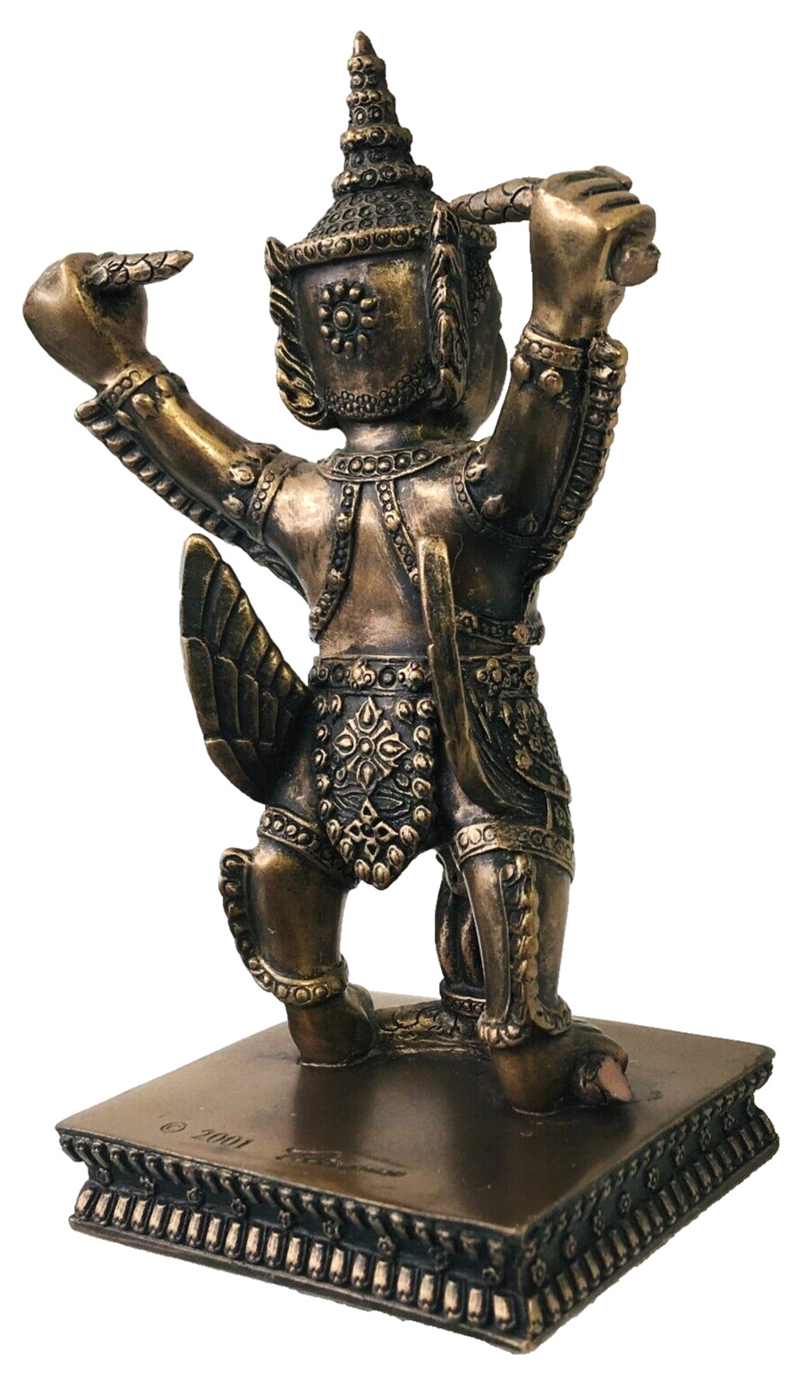 Veronese Bird Warrior Signed 2001 Conquer Snake Bronze Copper Figure 6″ READ