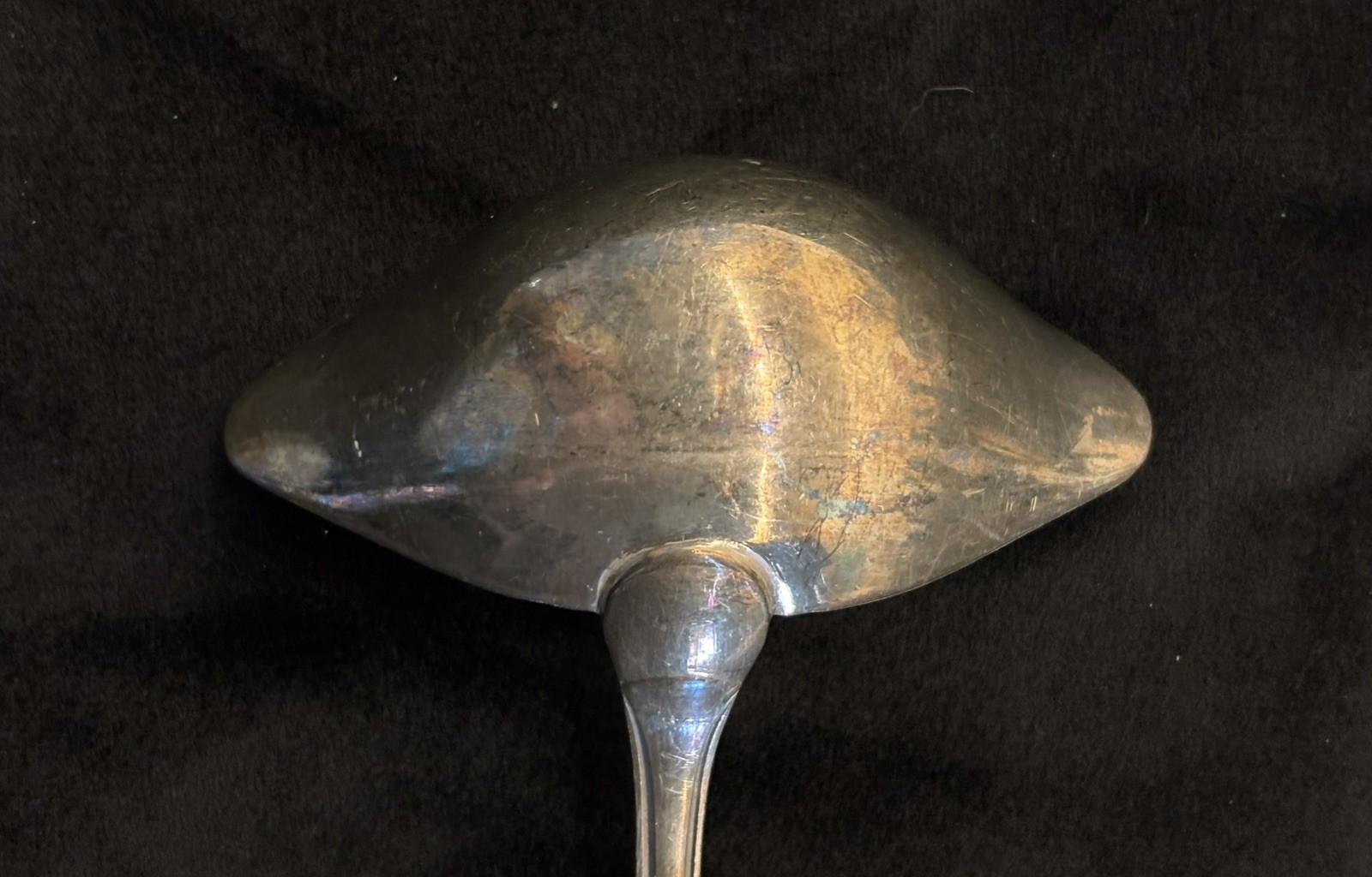 Antique Germany AWS Wellner Silver Plate Ladle Soup Gravy Spoon 7 1/8”