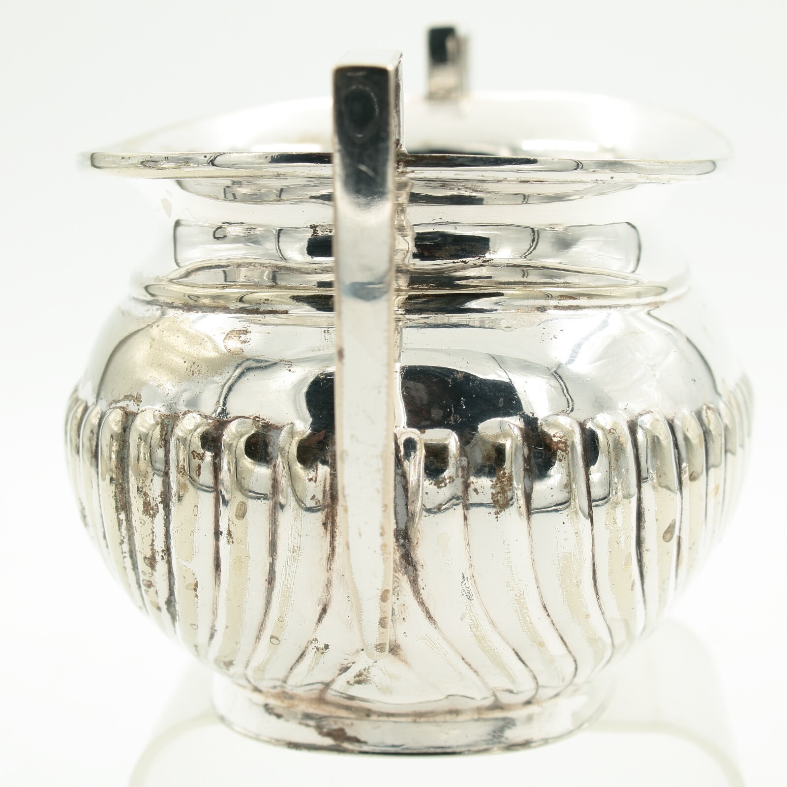 Antique Silver Plated Tea Set Half Reed Design by Robert Pringle of London