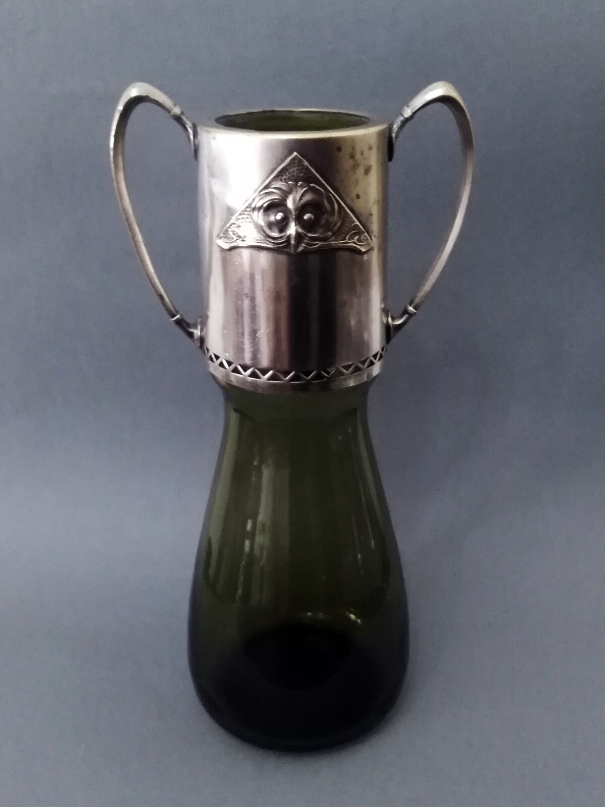 Secessionist/jugendstil Argentor/Loetz Witwe mounted vase 1905 design Hans Ofner