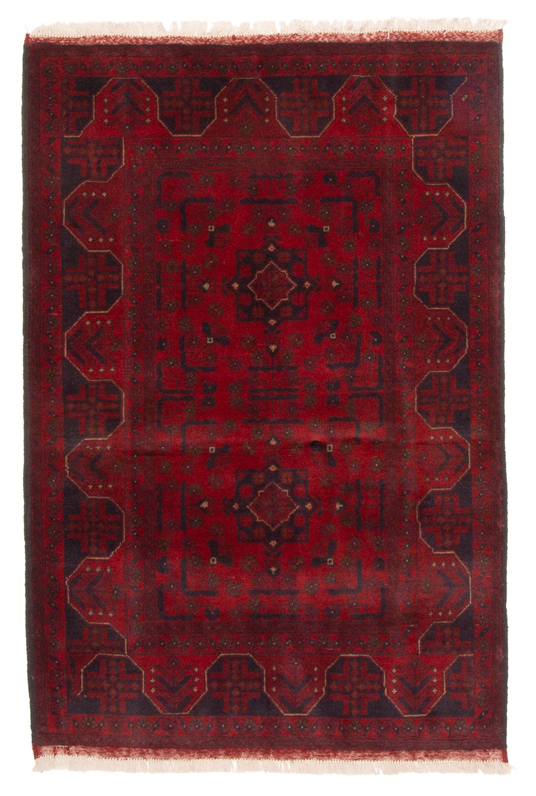 Traditional Vintage Hand-Knotted Area Rug 3’5″ x 5’1″ Oriental Wool Carpet