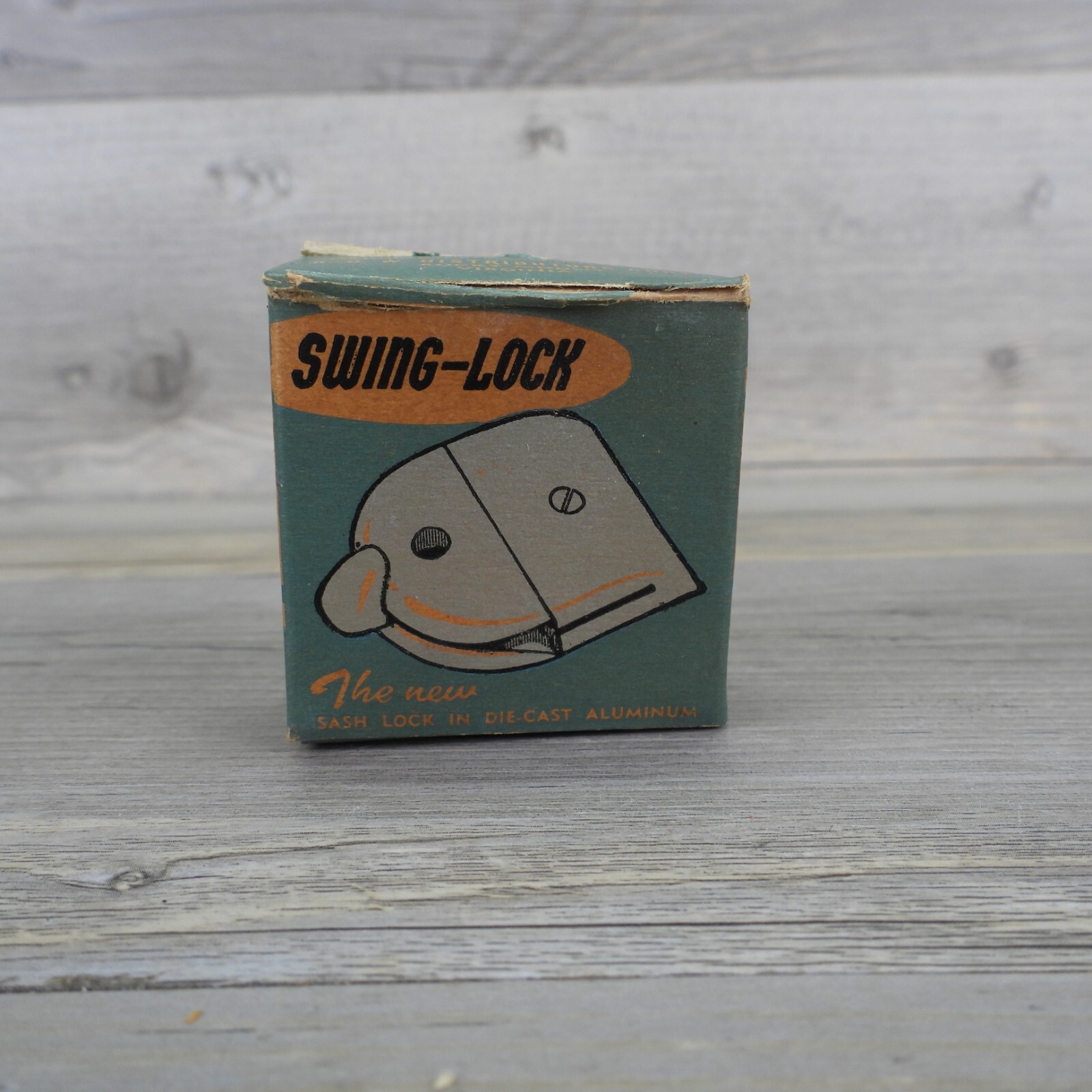 Single 1940’s-50’s Sash Lock Vintage New Old Stock Swing-Lock Die-Cast Aluminum