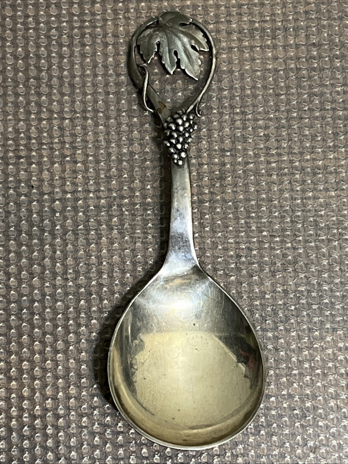 DANISH STERLING SILVER SPOON Grapevine Design by Cohr Scandinavia Denmark 6-5/8”