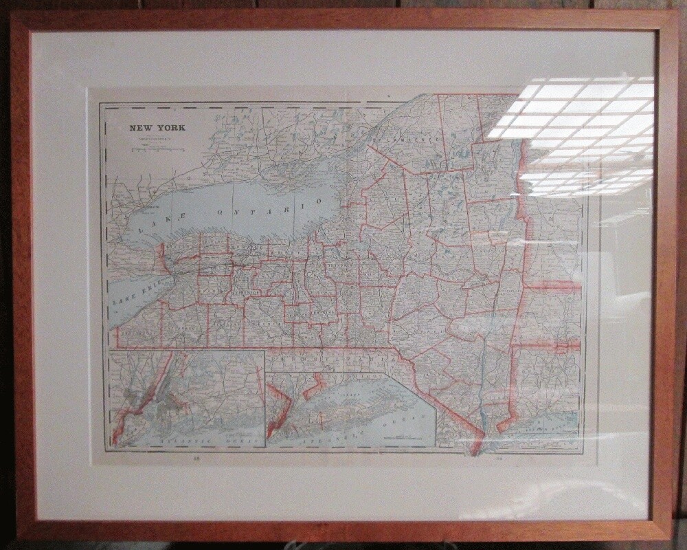 Map of New York State from People’s Atlas of the World 1880’s