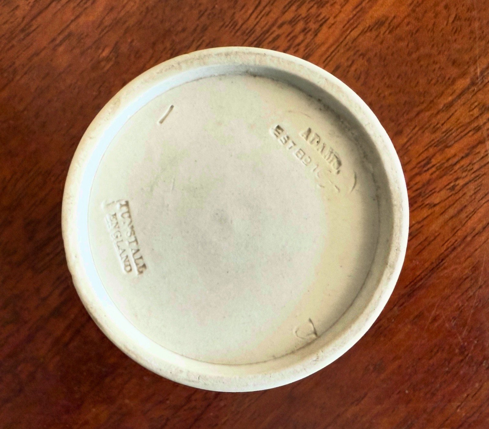Antique Adams Cobalt Blue Jasperware Inkwell