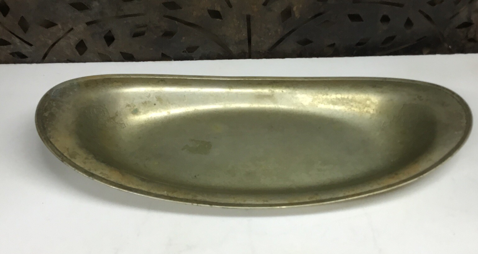 Vintage Holman Plate on Nickel Silver USA O439 Bread Tray 13” ….[S4-4]