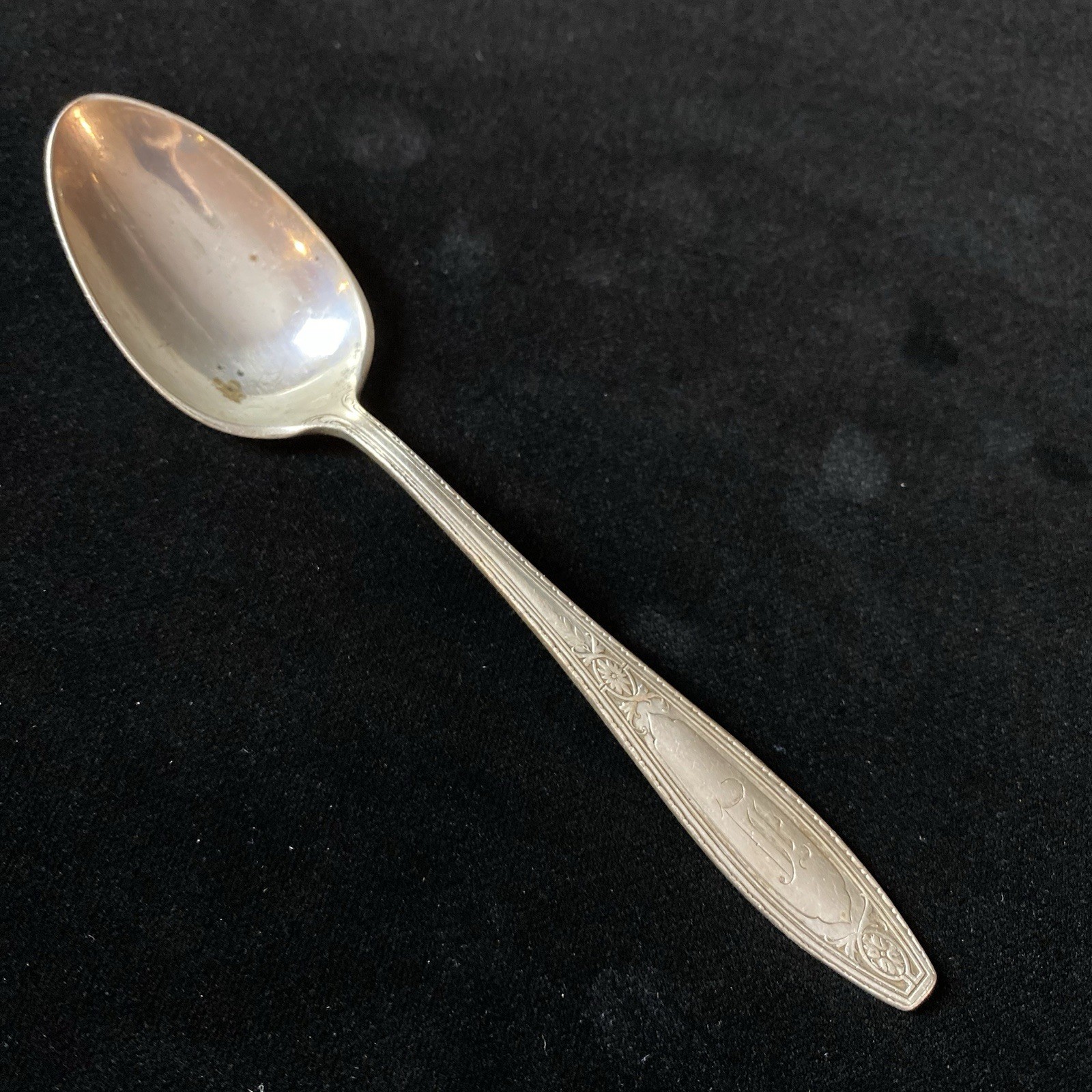 1924 R. Wallace & Sons Sterling Silver 6” 32g Spoon Stag Logo “Juliet” Pat.