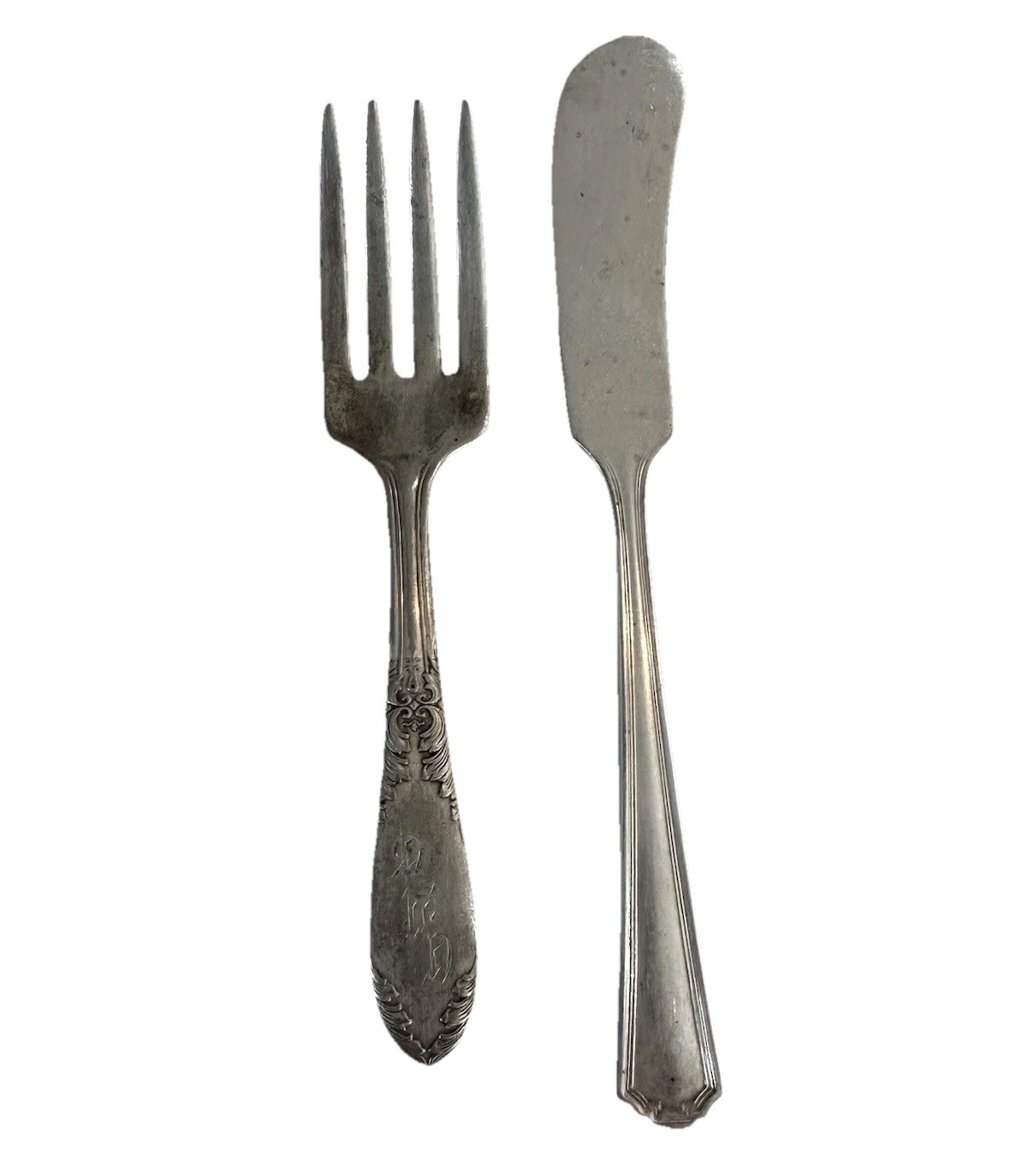 Misc Silverplate Baby Fork & Butter Knife National Silver Plate Vernon Silver P