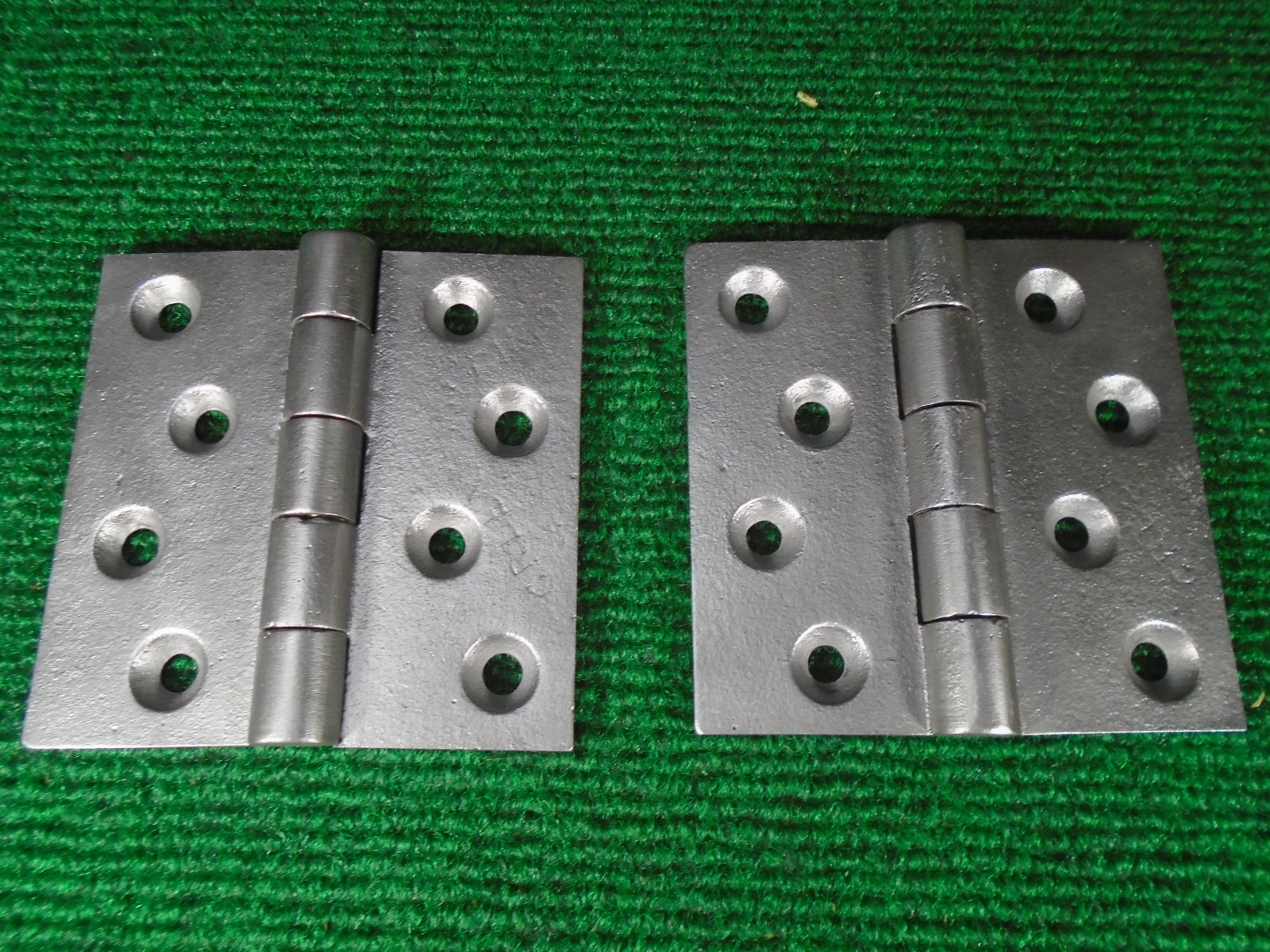 SIGNED PAIR 3 1/2″ x 3 ” GREENWOOD BUTT HINGES, CINCINNATI, CIRCA 1858 (16307)
