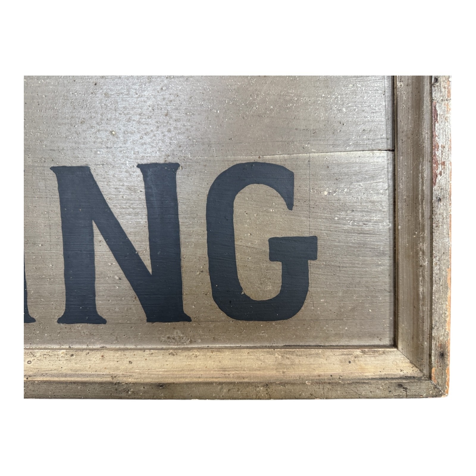 Antique Early 1900s Large Original Painted Wood “No Smoking” Advertising Sign