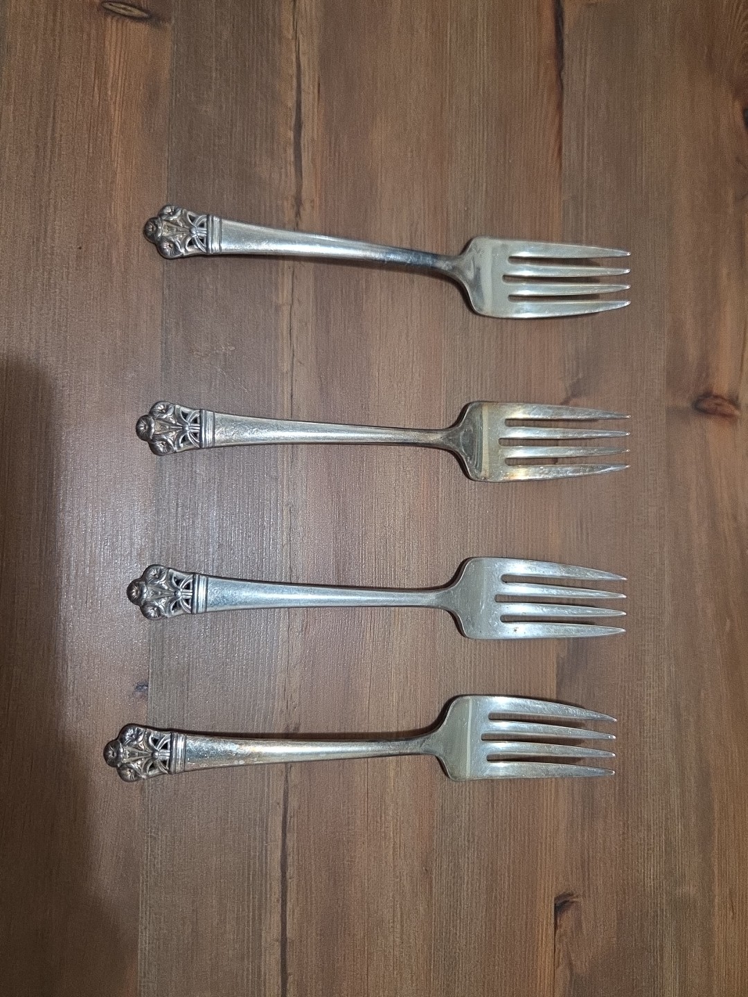 Harmony House MORNING GLORY Wallace Silverplate Fork 6 1/4″ Lot Of 4