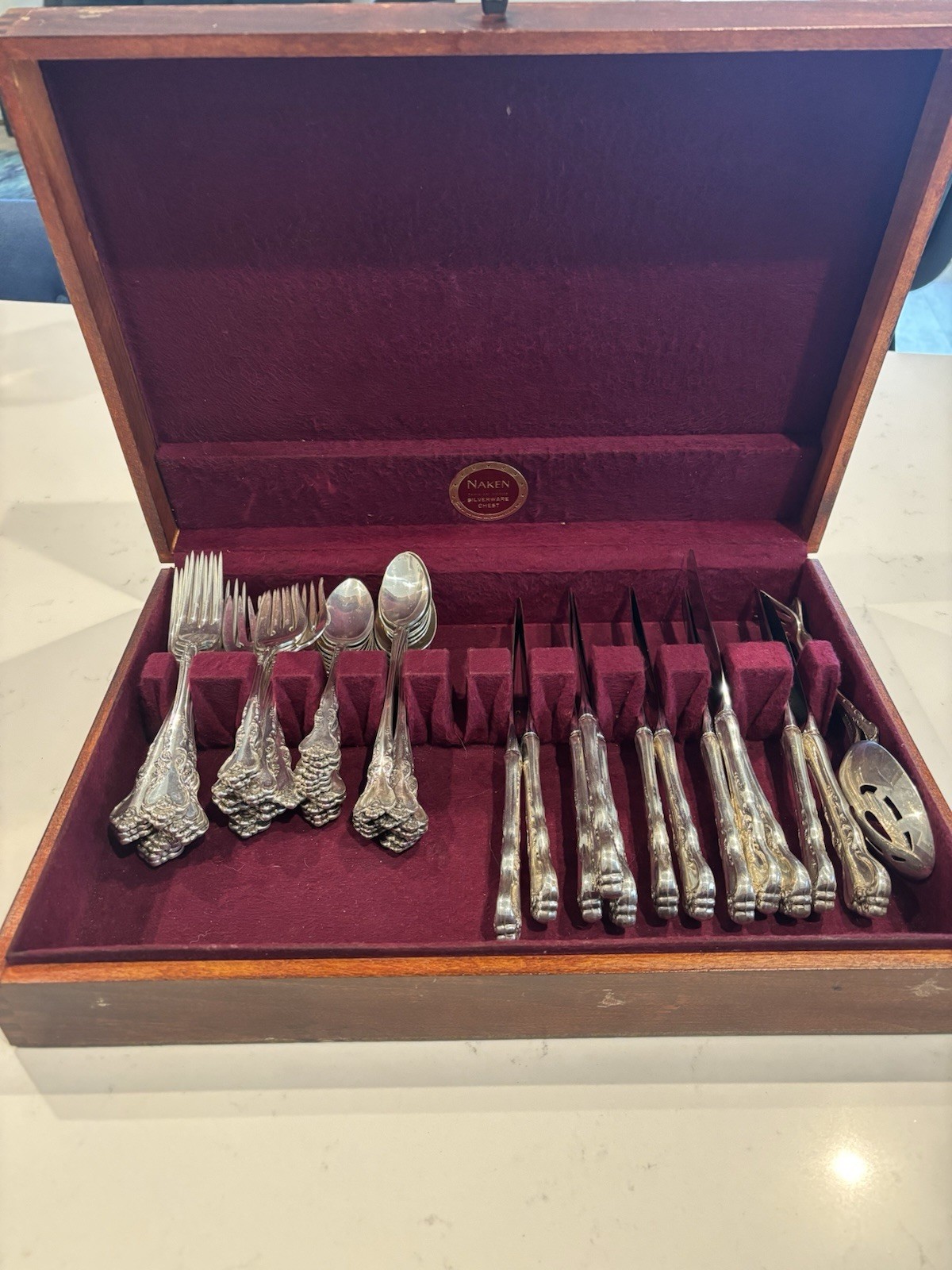 Reed & Barton Sterling Silver Flatware Set with Serving Pieces (6lbs)