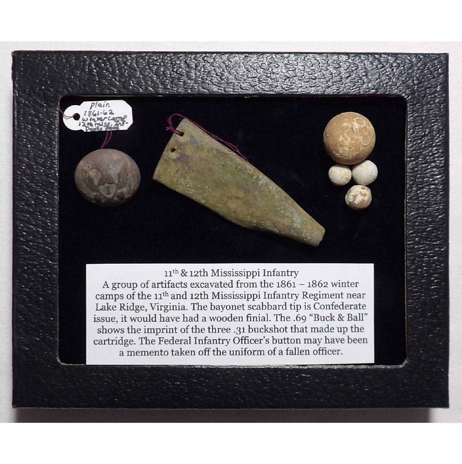 11th & 12th Mississippi Artifacts – Lake Ridge, Virginia – Civil War – 5072