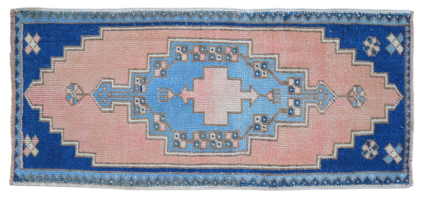 Handmade Turkish Rug for small spaces Entryway – Kitchen – Battroom Decor 2x4ft