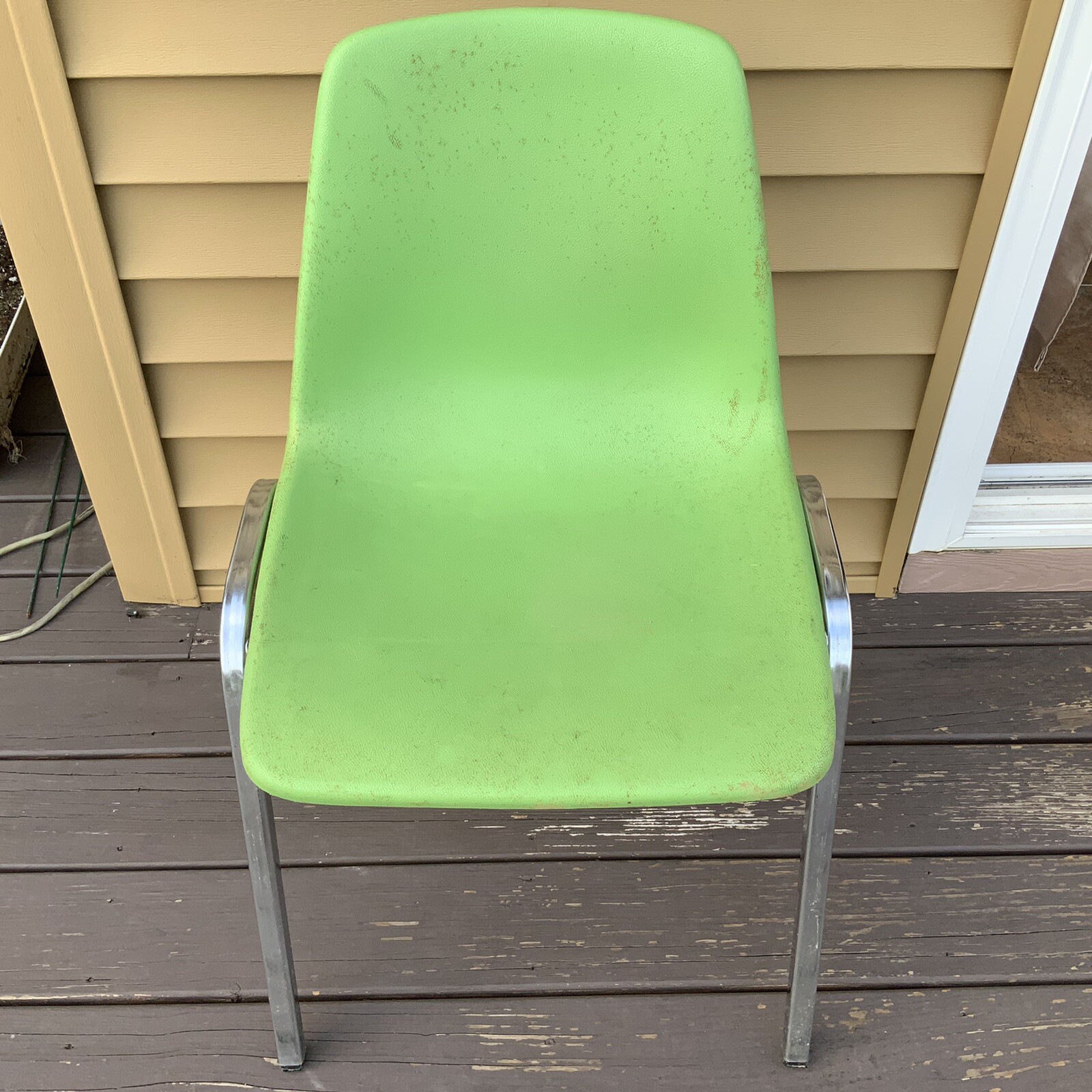 Vintage Samsonite Chrome Frame Green Chair Mid-Century Modern Retro