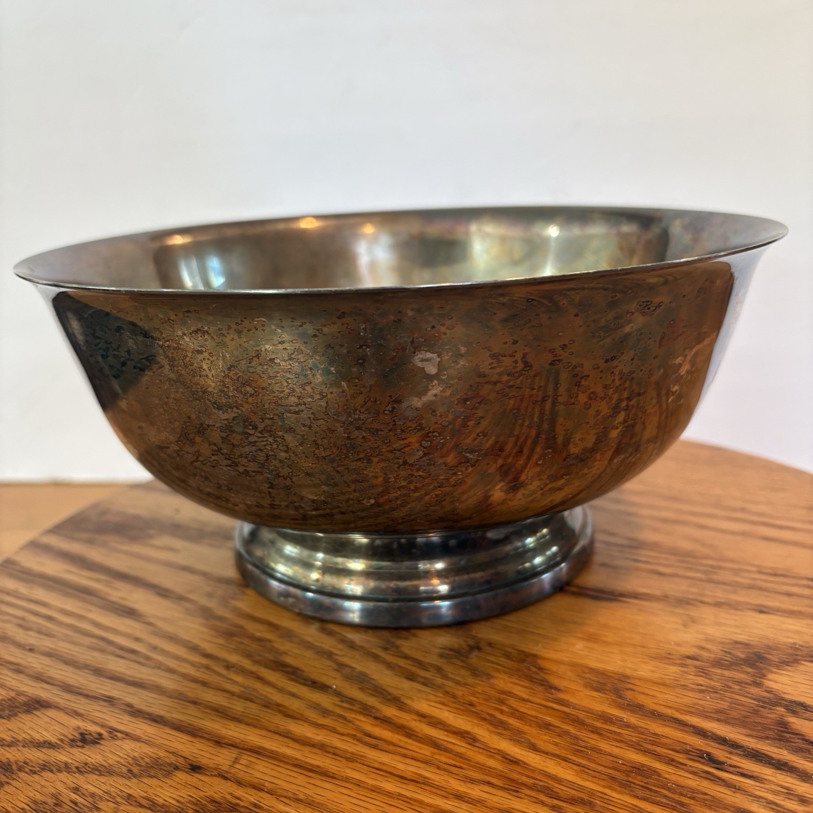 Vintage Gorham EP Silver Plate Pedestal Bowl YC781 Diameter 9 Inch USA