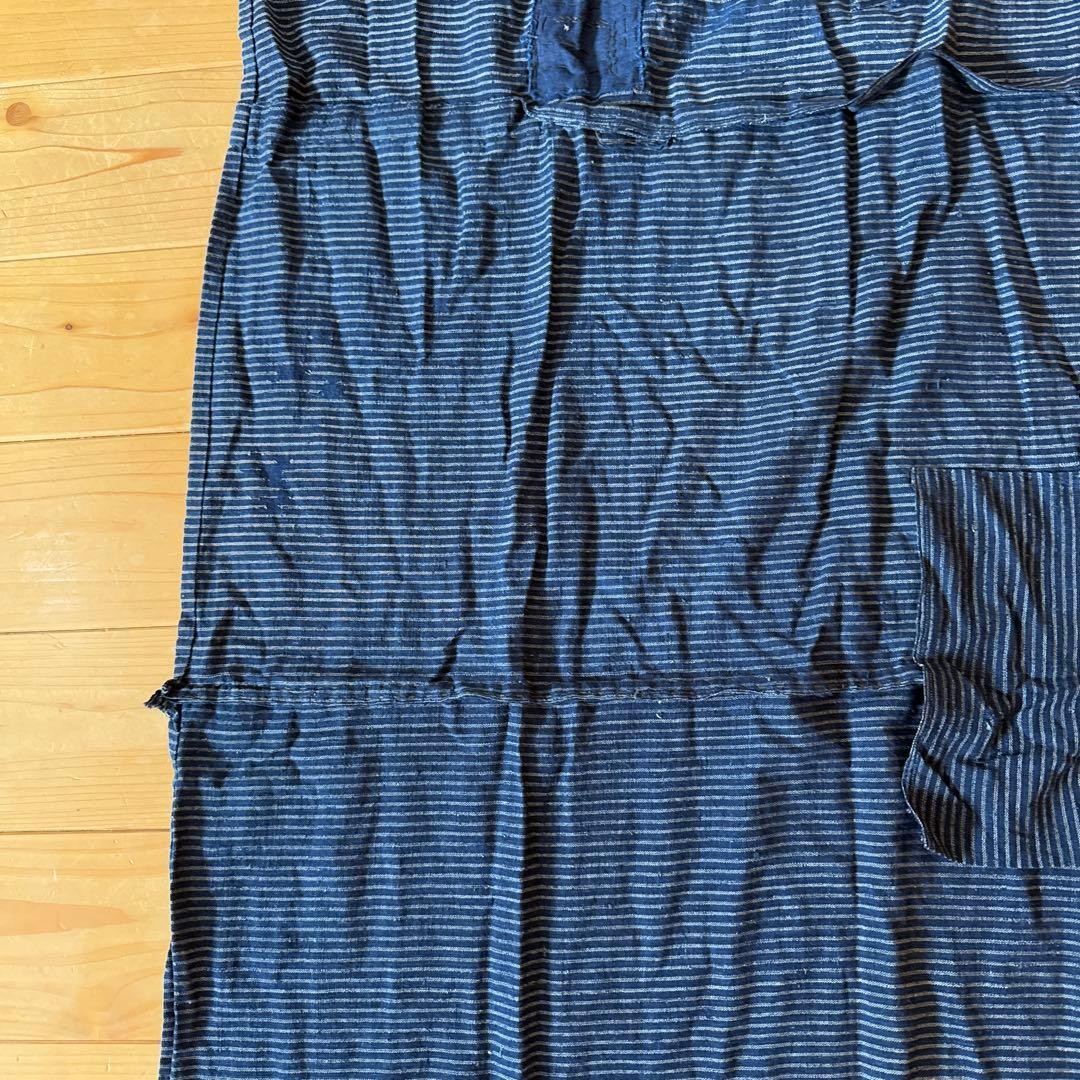 Vintage Japanese Boro Sashiko Patchwork Indigo Cotton Textile 53×31 in