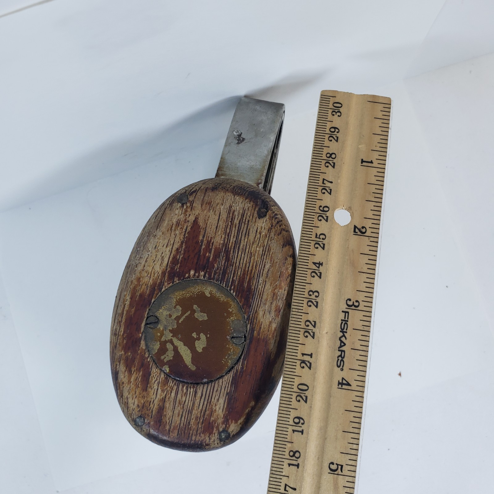 Vintage Hardwood Double Sailboat Block With Beckett Nautical Marine
