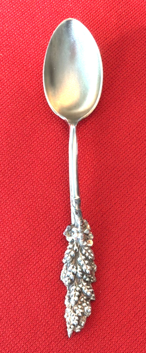 JAMES MIX Sterling Silver Gold Wash Demitasse Spoon Goldenrod 4″