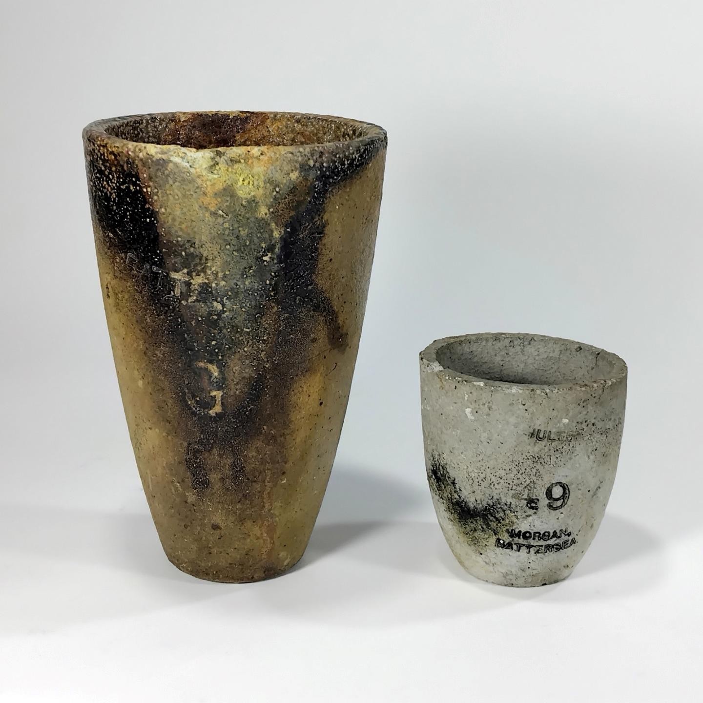 Antique Morgan Battersea Gold Metal Assay Crucibles Pottery Melting Pots – NSW
