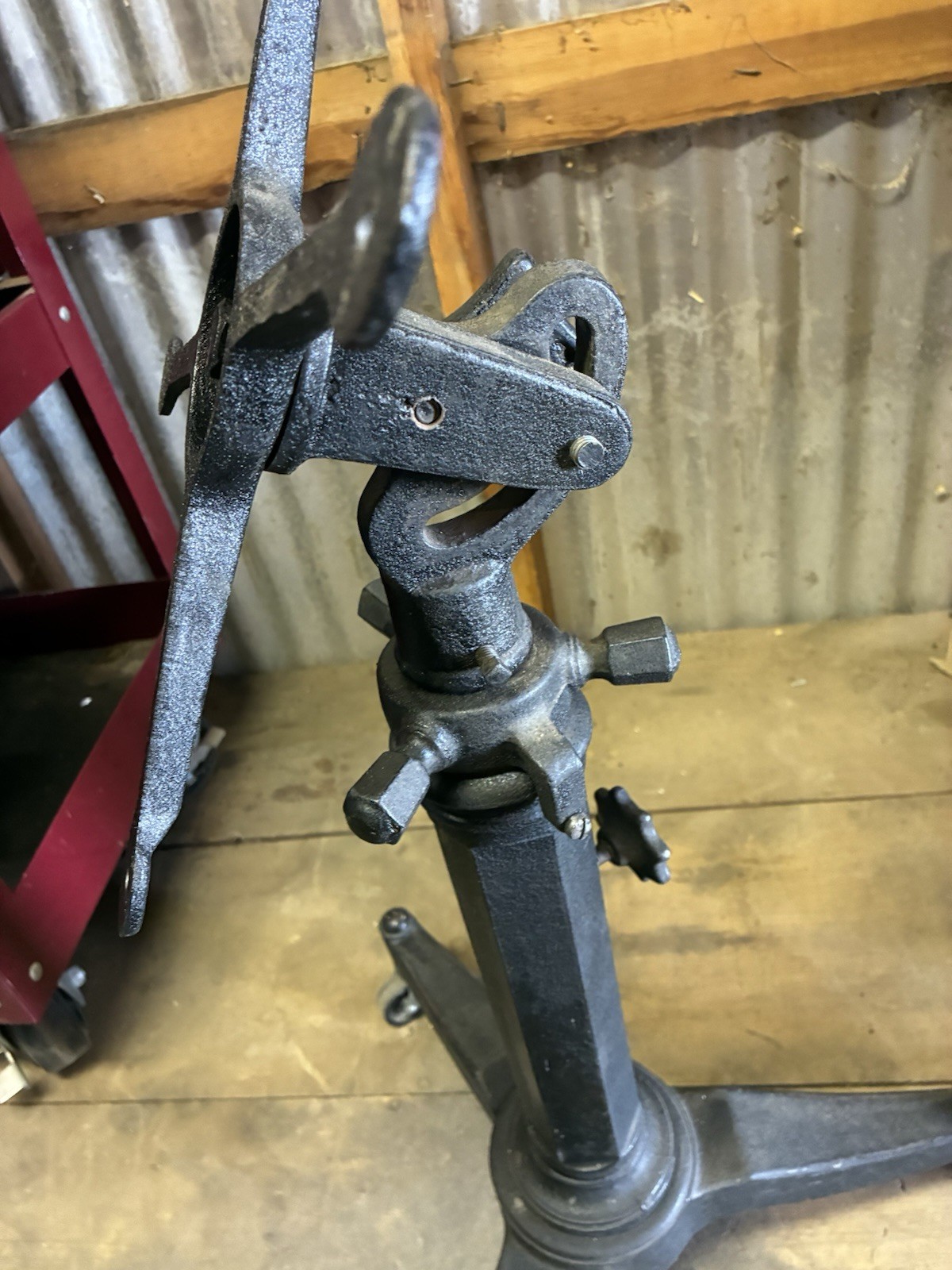 1920’s Karlo Industrial Cast Iron Adjustable Medical, Typewriter Drafting Table