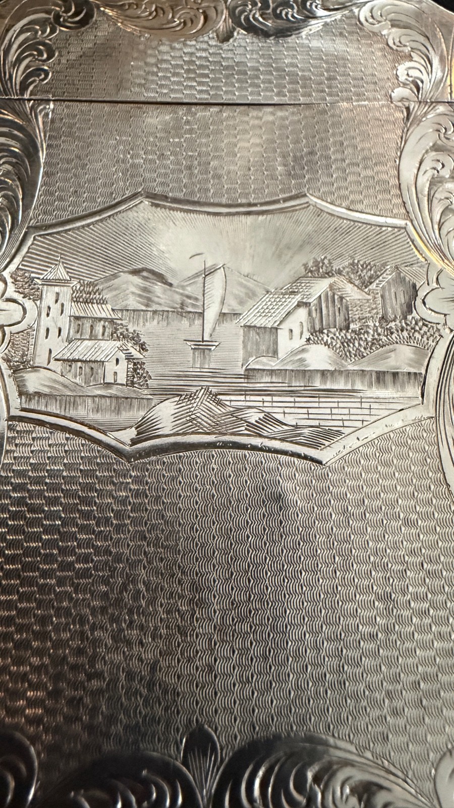 Victorian American Coin Silver Calling Card Case